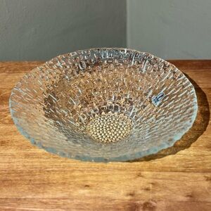 Vintage Pilgrim Cascade Glass Bowl with Textured Shingle Detail